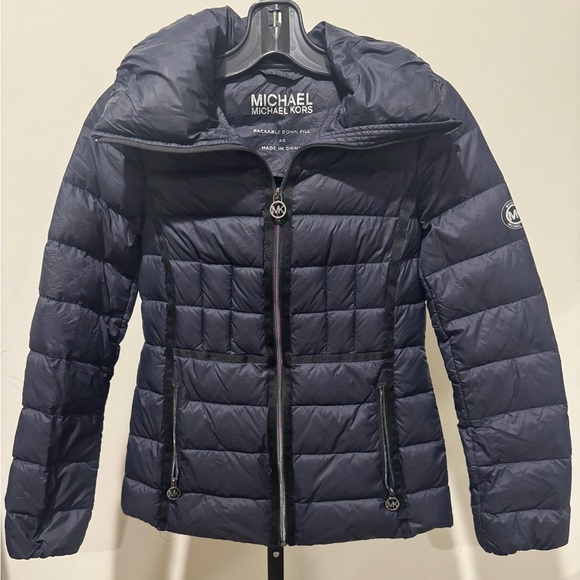 MICHAEL Michael Kors Jackets & Blazers - MICHAEL Michael Kors Packable Puffer Down Fill Navy Jacket Size XS